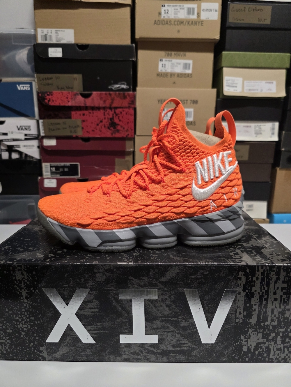 NIKE LEBRON 15 'ORANGE BOX' SZ 11.5 - Picture 3 of 7